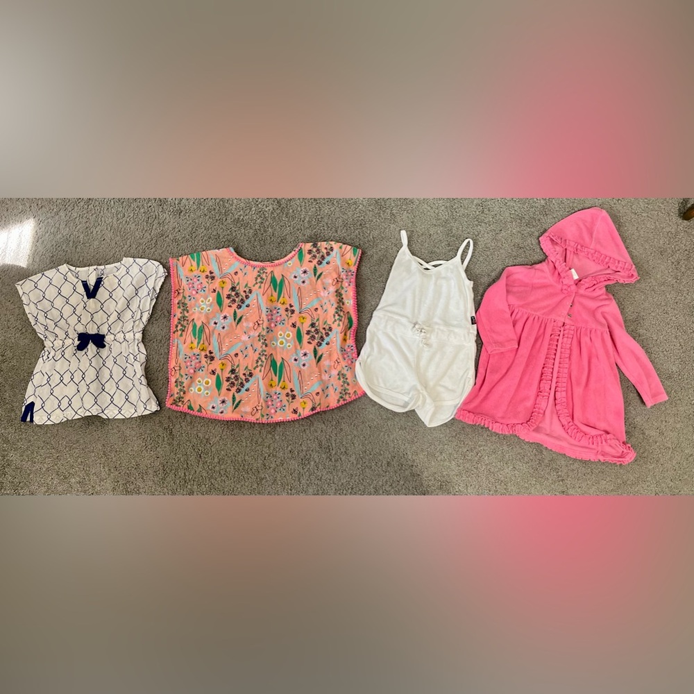 Girls 12 to 24 month old bathing suit cover-up 4 peice lot